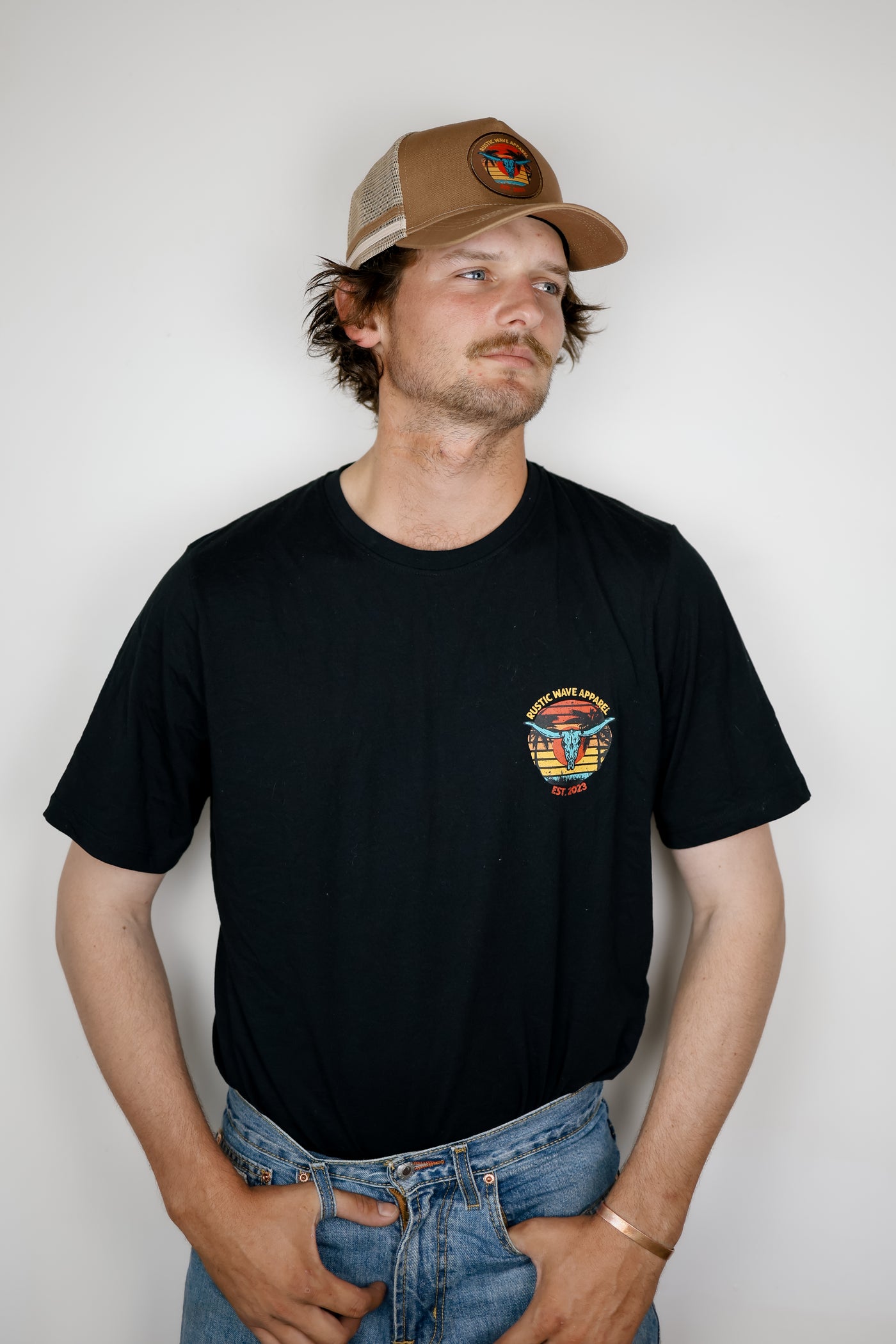 Bullhead Summer Sunset T-shirt Black