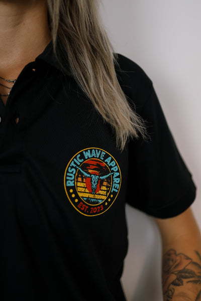 Bullhead Summer Sunset Badge Polo