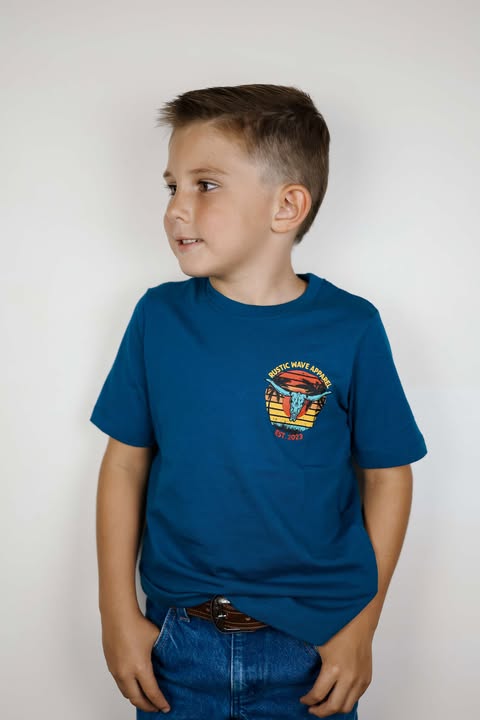 Kids Bullhead Summer Sunset T-shirt Teal