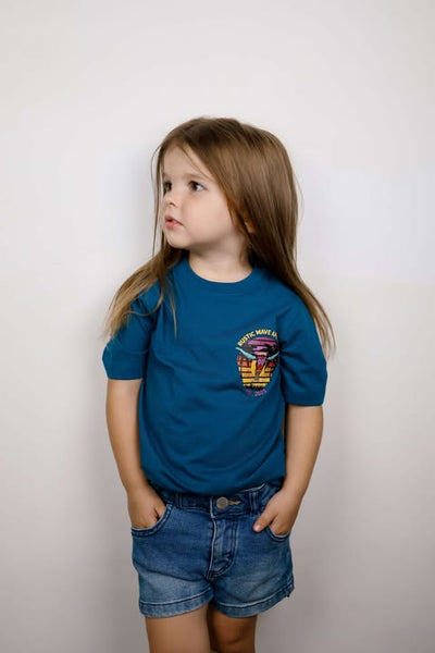 Kids Bullhead Winter Sunset T-shirt Teal